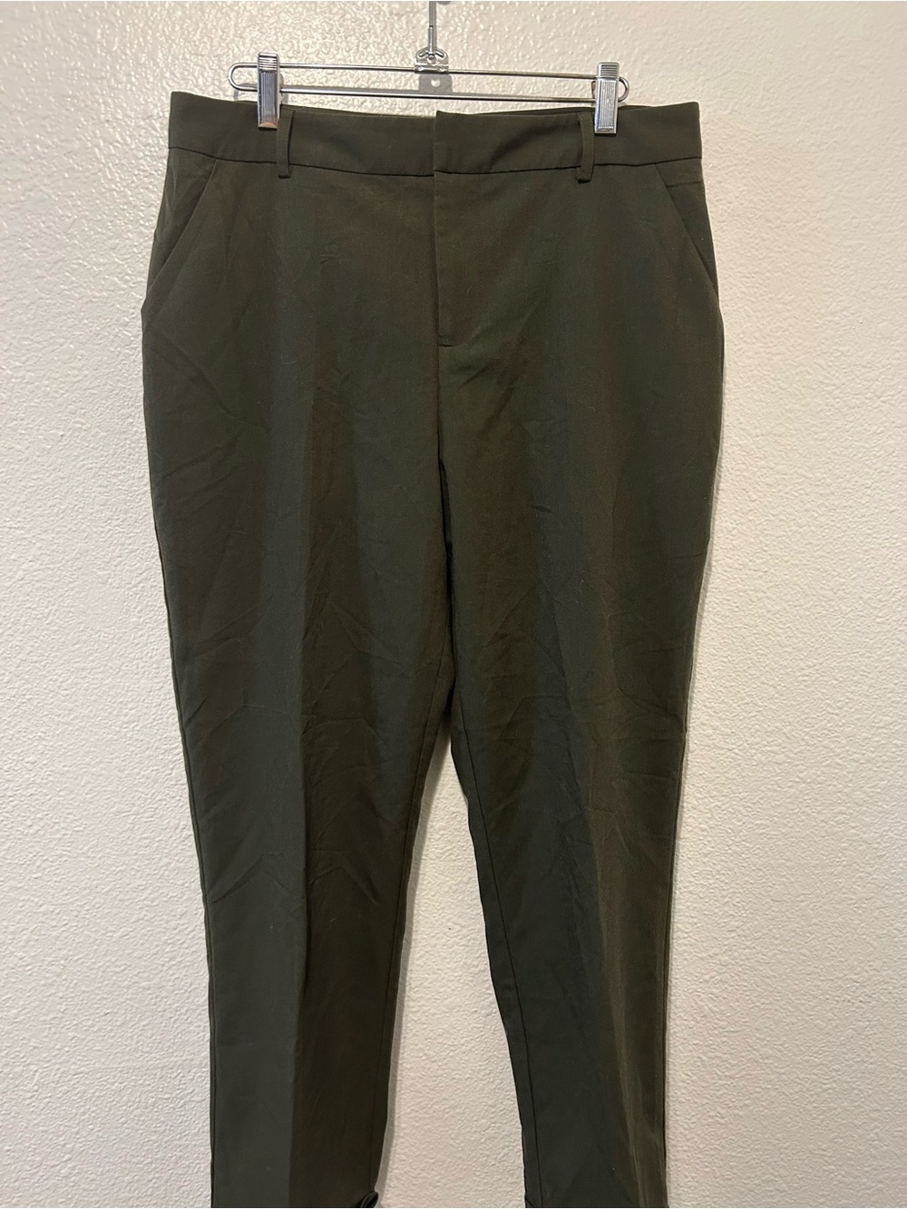 Forever 21 Olive Straight-Leg Women's Pants